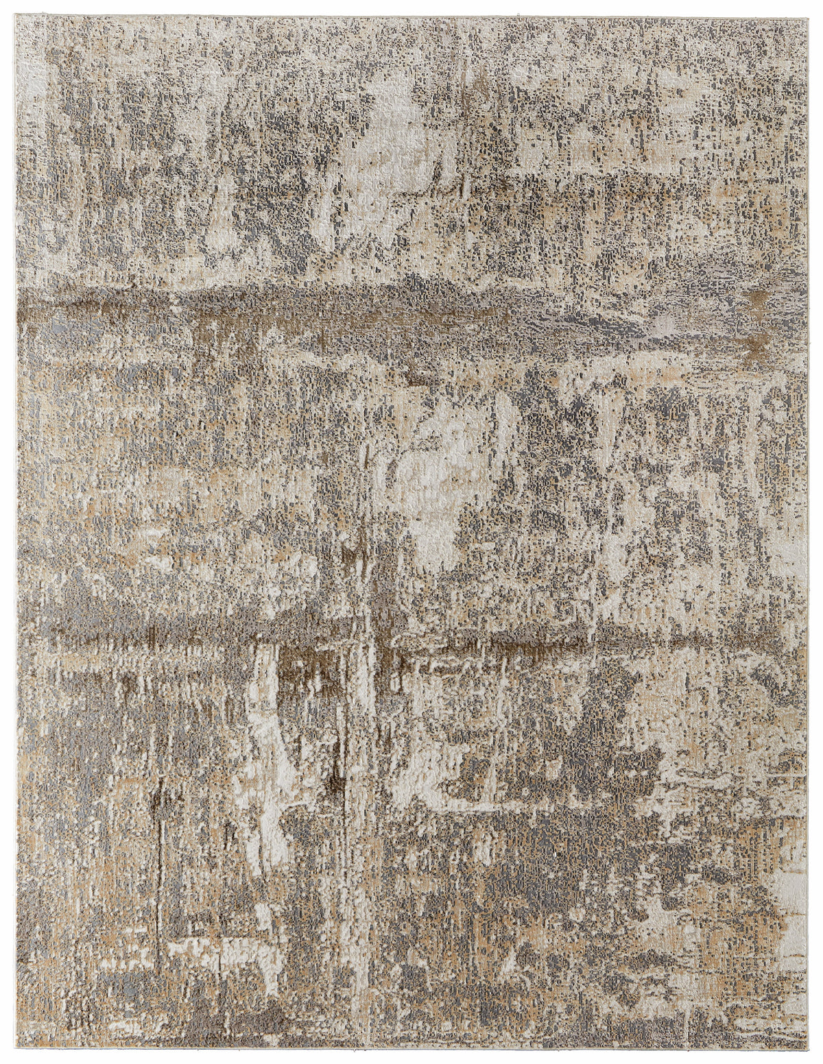 Parker Transitional/Casual Abstract Tan/Ivory/Brown 3701 - Feizy Rug