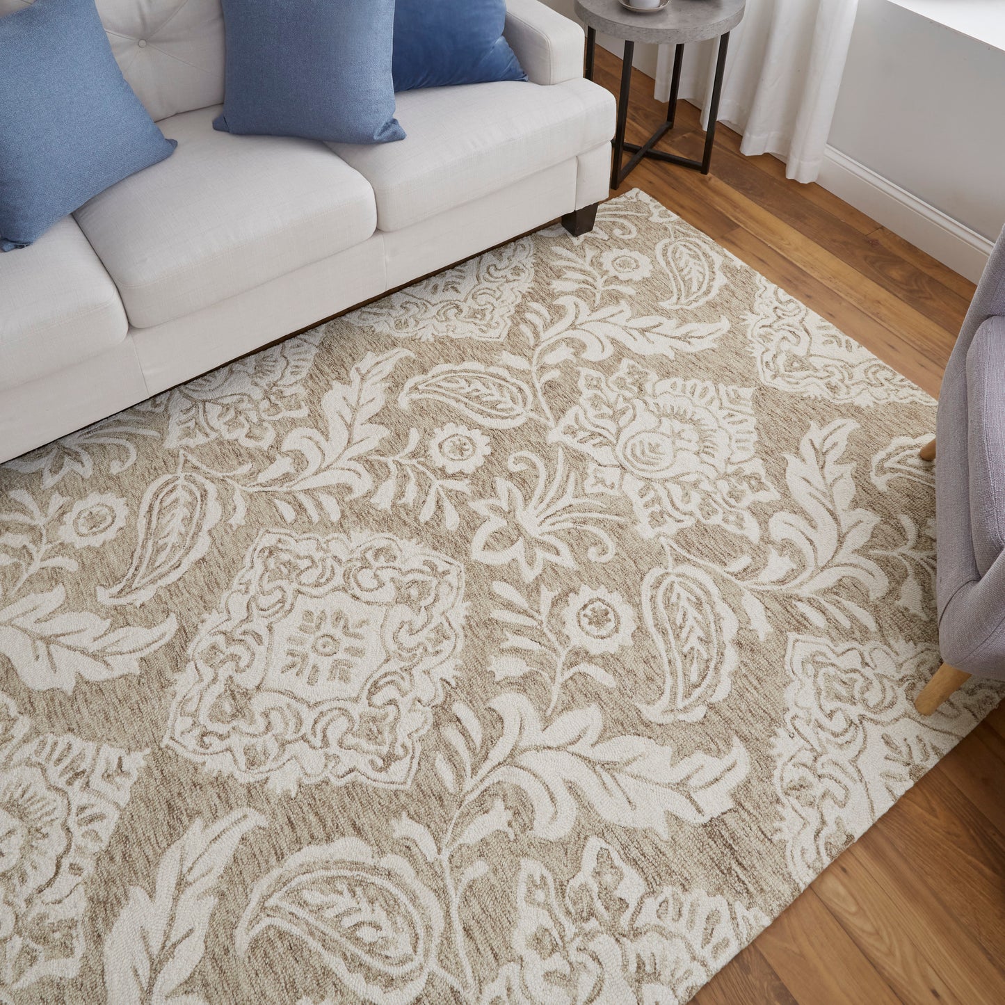 Belfort Transitional/Classic/Bohemian & Eclectic Tan/Ivory Accent Rug  Feizy Rugs Small Parcel,Feizy Rugs,Belfort,Tan/Ivory,2' x 3',Accent Rug,Wool,Transitional/Classic/Bohemian & Eclectic,India