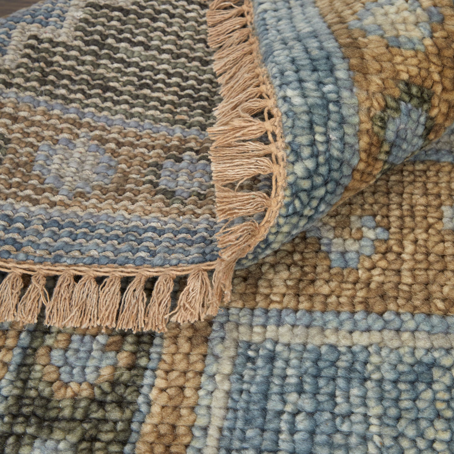 Fillmore Traditional/Vintage Medallion/Diamond/Bordered Blue/Green - Feizy Rug