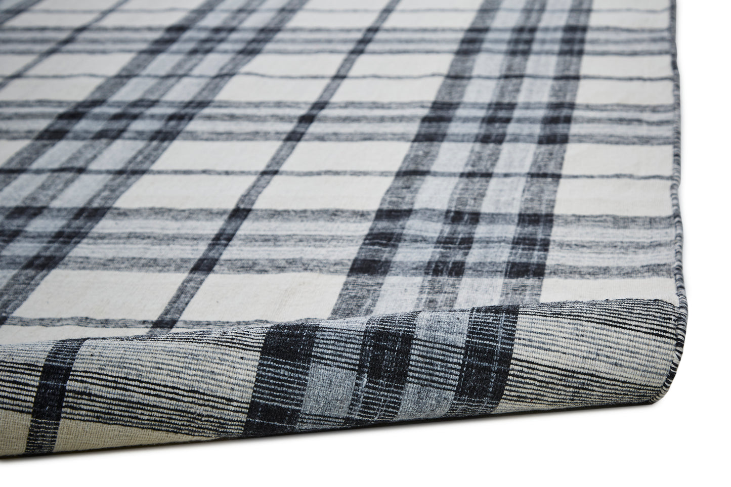 Crosby Transitional/Rustic Plaid Ivory/Blue/Black - Feizy Rug