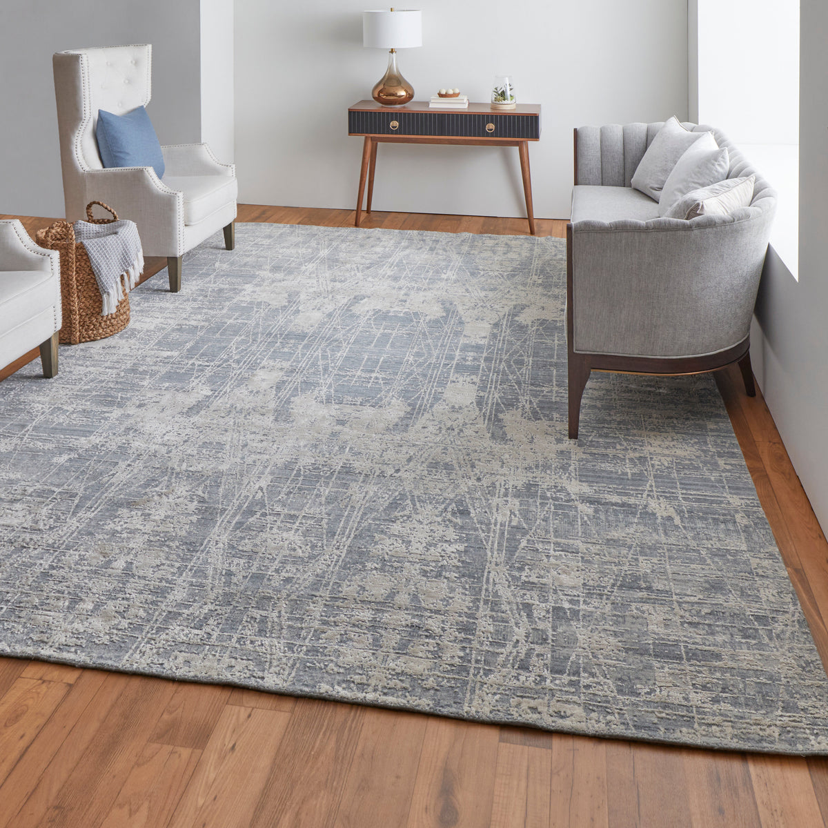 Eastfield Modern/Casual Abstract/Distressed Gray 69A0 - Feizy Rug