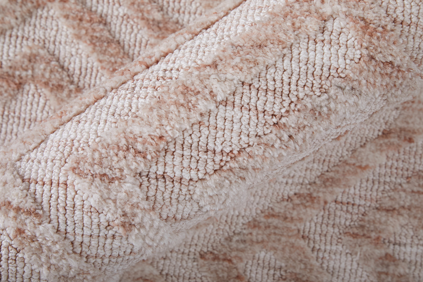 Colton Modern/Farmhouse Diamond Pink/Ivory - Feizy Rug