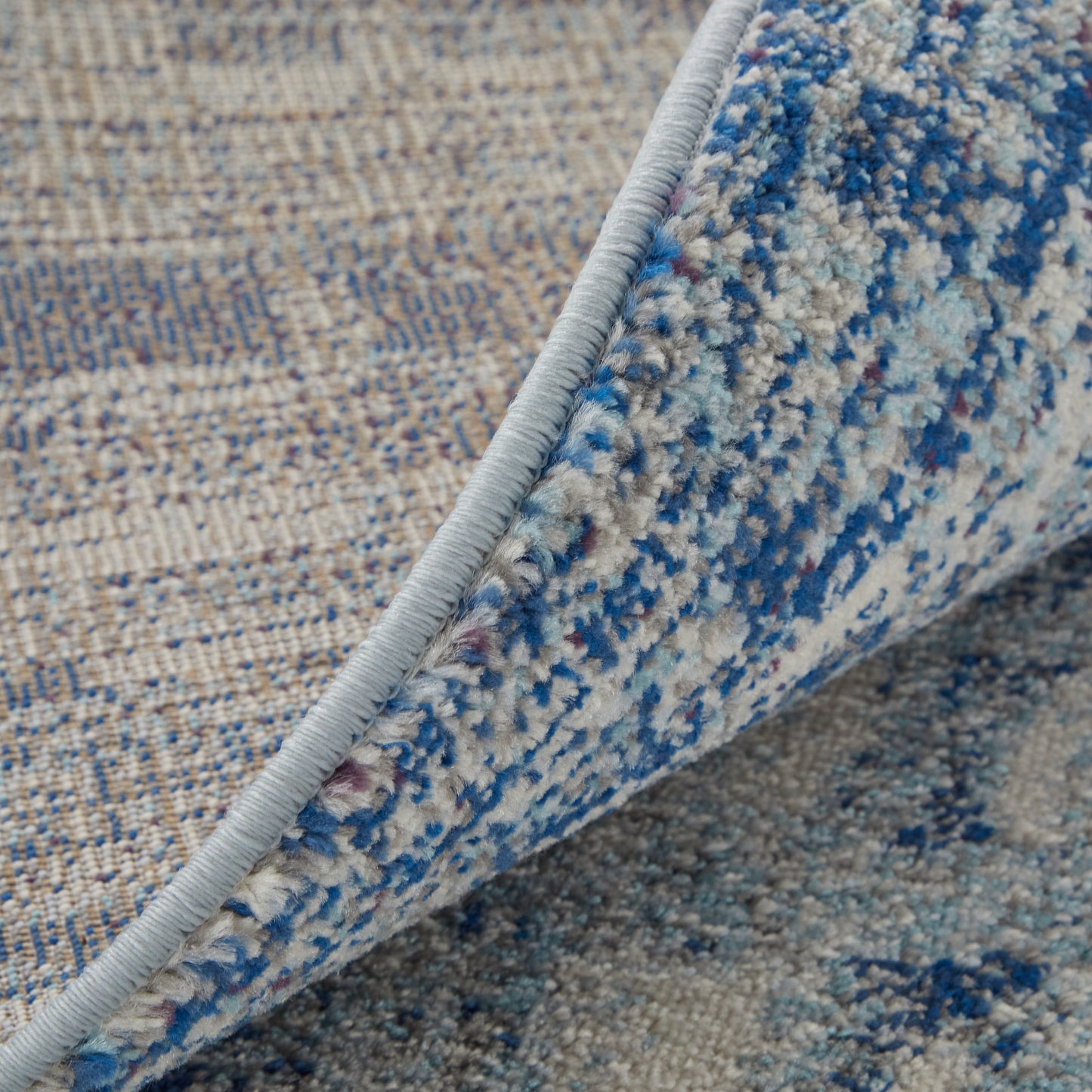 Edgemont Modern/Casual Abstract/Geometric Blue/Ivory - Feizy Rug