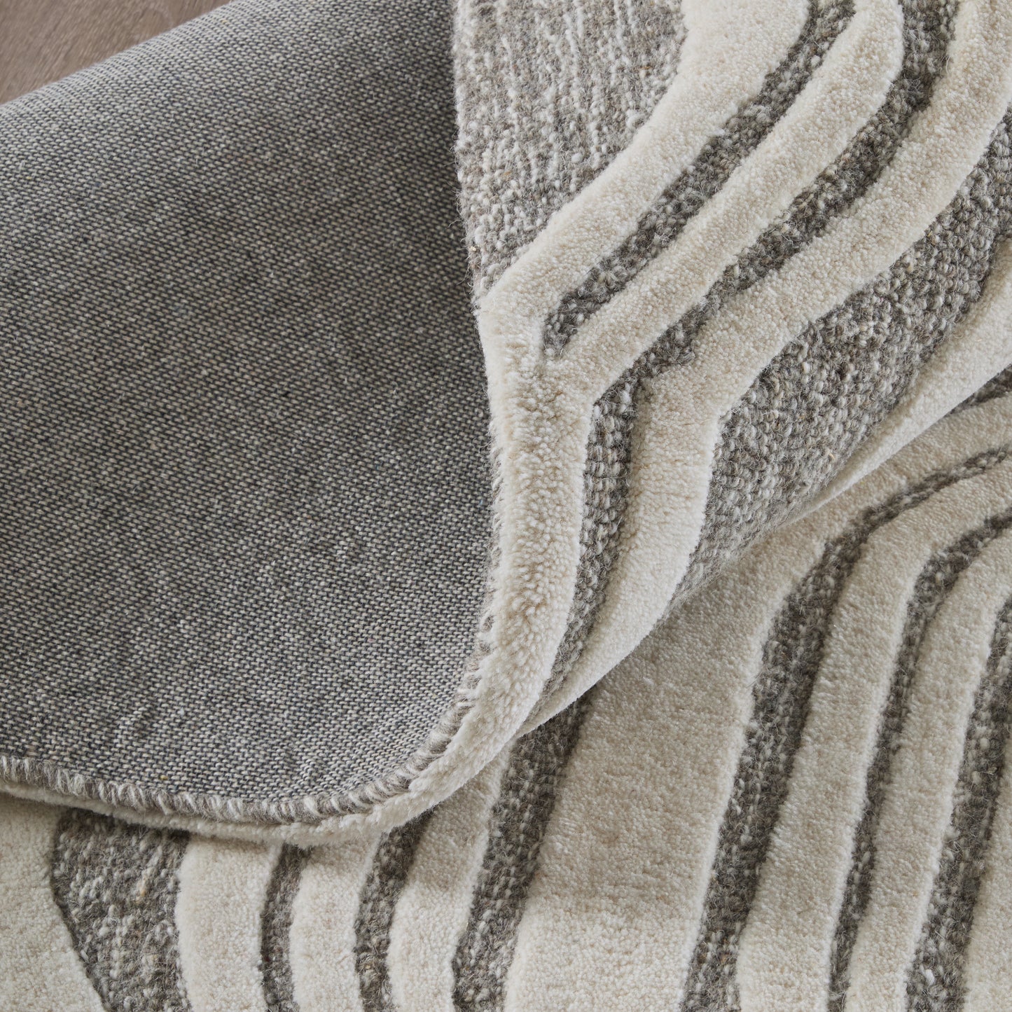 Kimball Transitional/Bohemian & Eclectic Abstract/Geometric Ivory/Gray - Feizy Rug