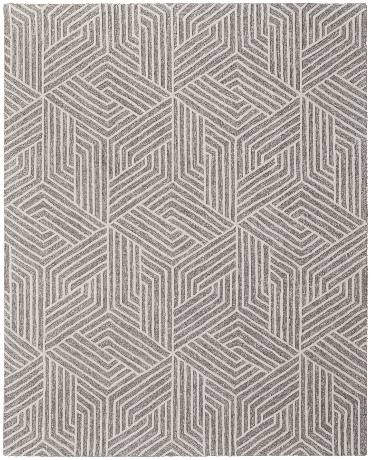 Lytton Modern/Casual/Scandinavian Gray/Ivory Area Rug