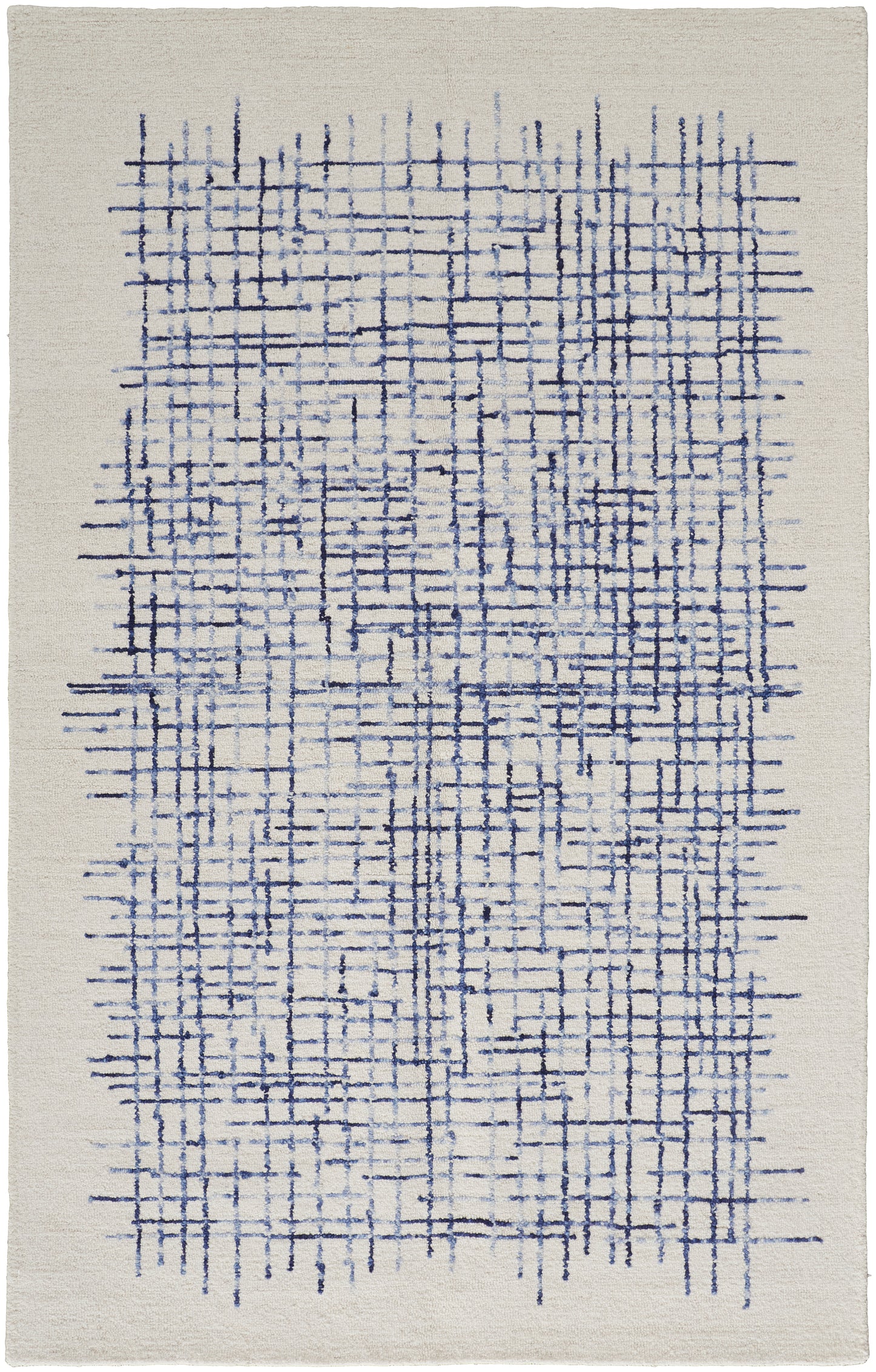 Maddox Transitional/Casual Ivory/Blue Area Rug