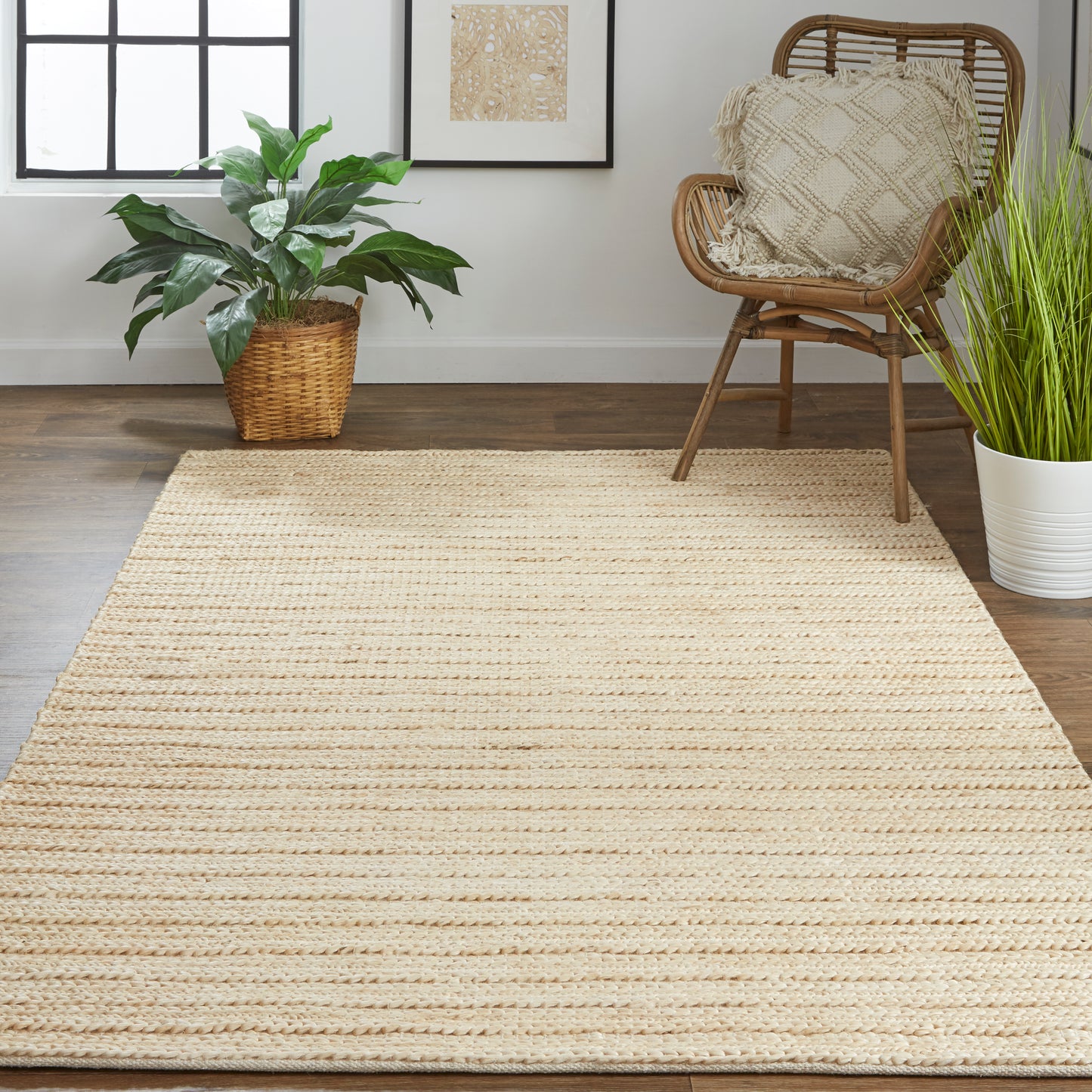 Kaelani Transitional/Casual Abstract Tan/Ivory/Taupe - Feizy Rug