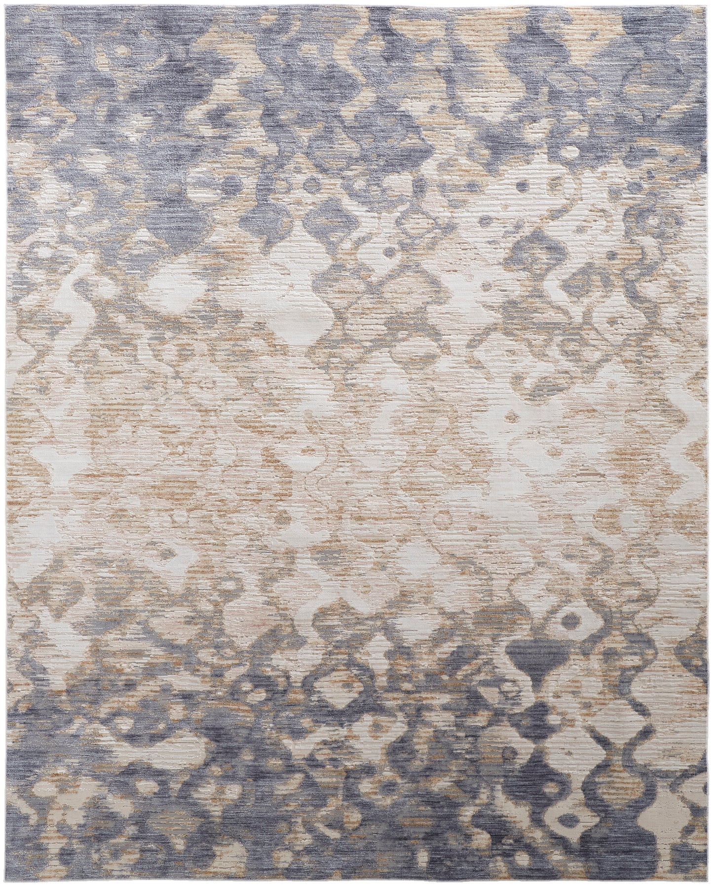 Laina Transitional/Industrial/Casual Tan/Ivory/Blue Accent Rug