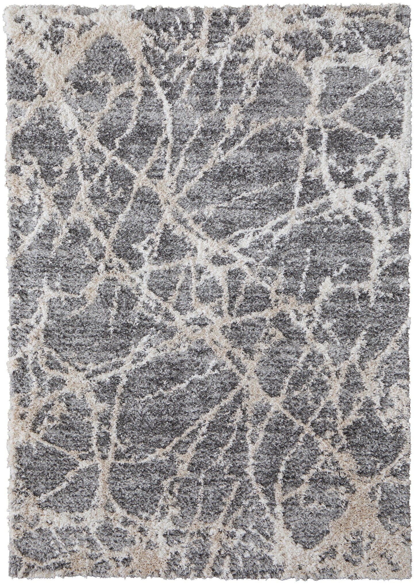 Mynka Transitional/Casual Abstract Gray/Ivory - Feizy Rug