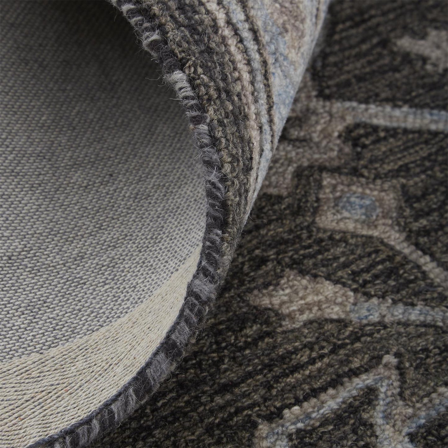Fallon Traditional/Classic Oriental/Geometric/Floral & Botanical Taupe/Gray - Feizy Rug