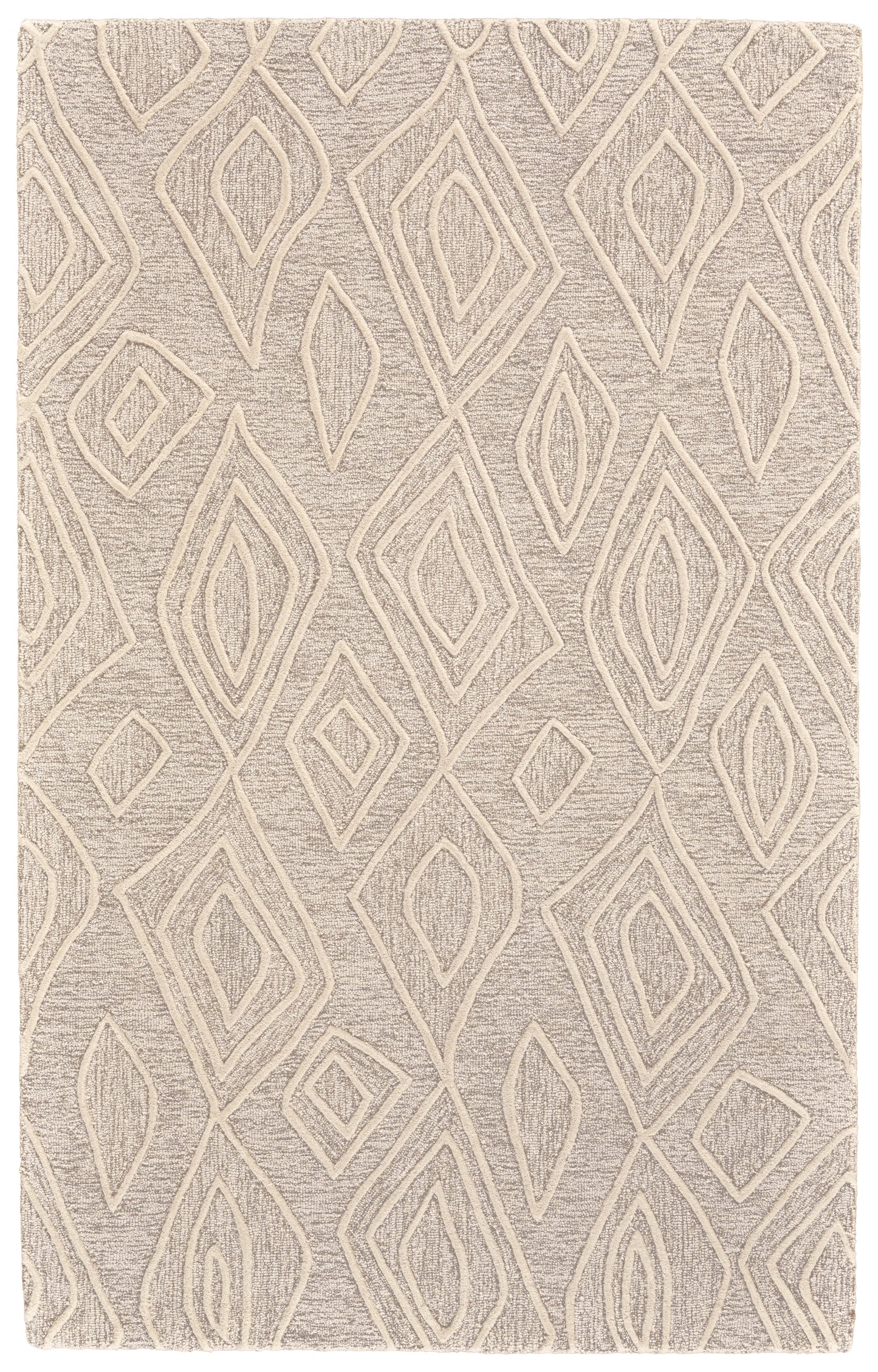 Enzo Transitional/Bohemian & Eclectic Diamond Tan/Ivory - Feizy Rug