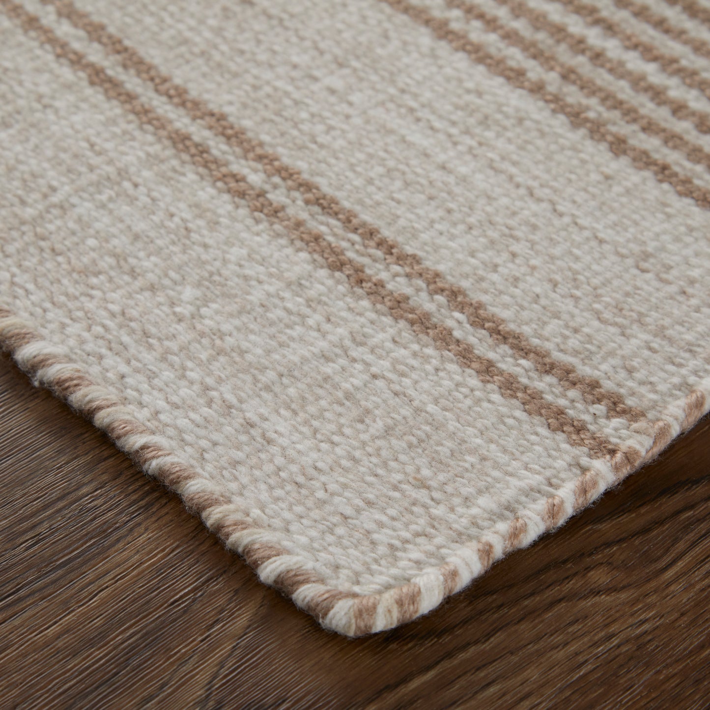 Duprine Transitional/Casual/Nautical & Coastal Stripes/Geometric Ivory/Taupe - Feizy Rug