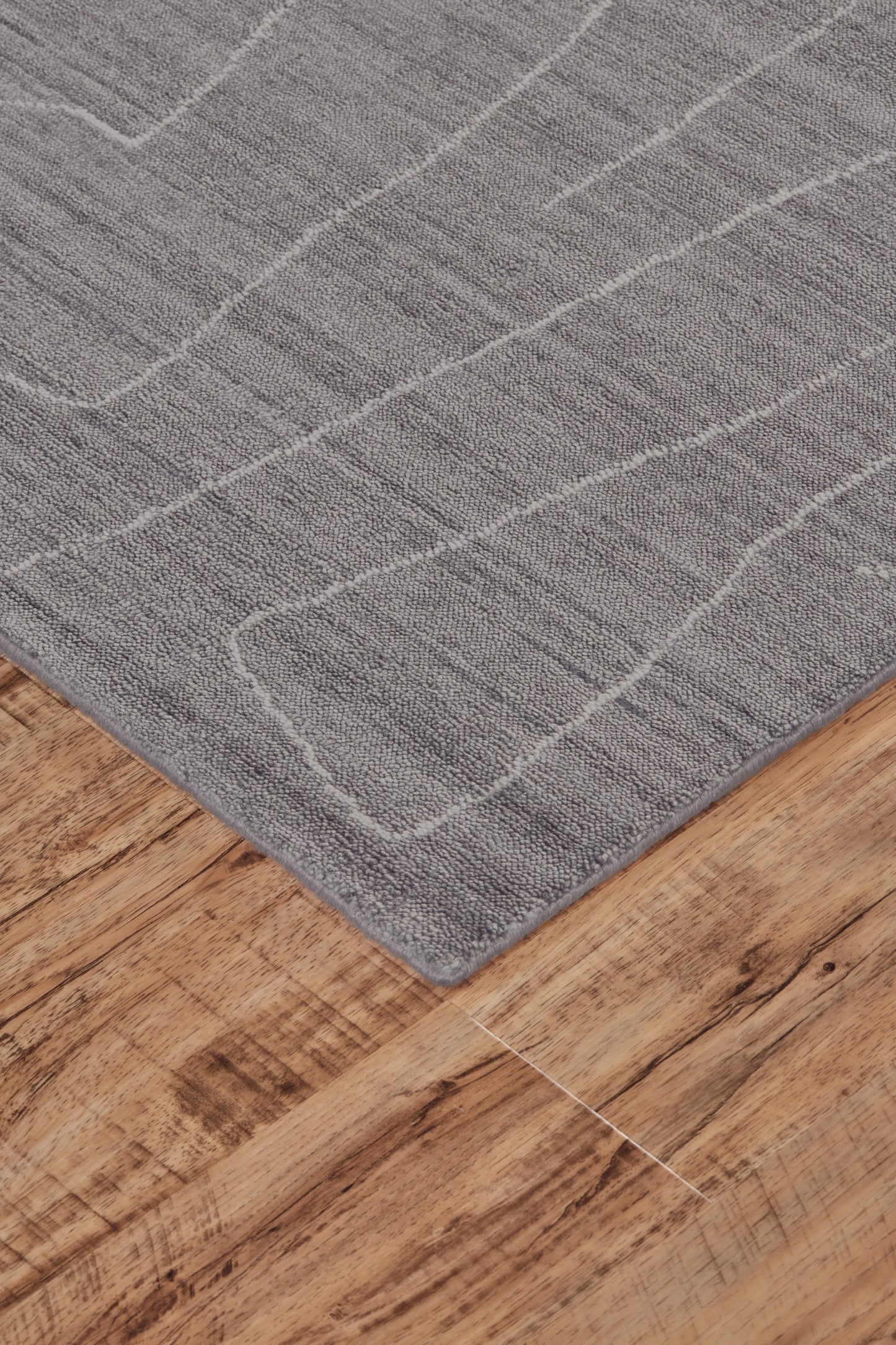 Lennox Modern/Casual Abstract Gray/Ivory - Feizy Rug