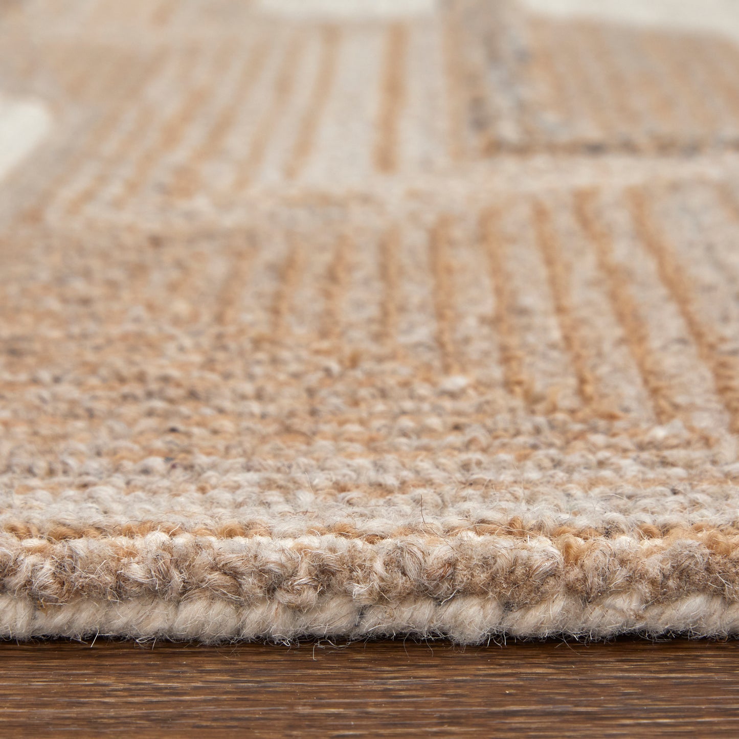 Pollock Modern/Casual/Global Ivory/Brown/Tan Area Rug