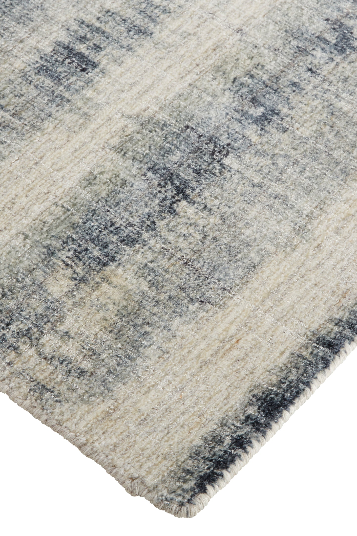 Mackay Transitional/Casual Ivory/Blue Accent Rug