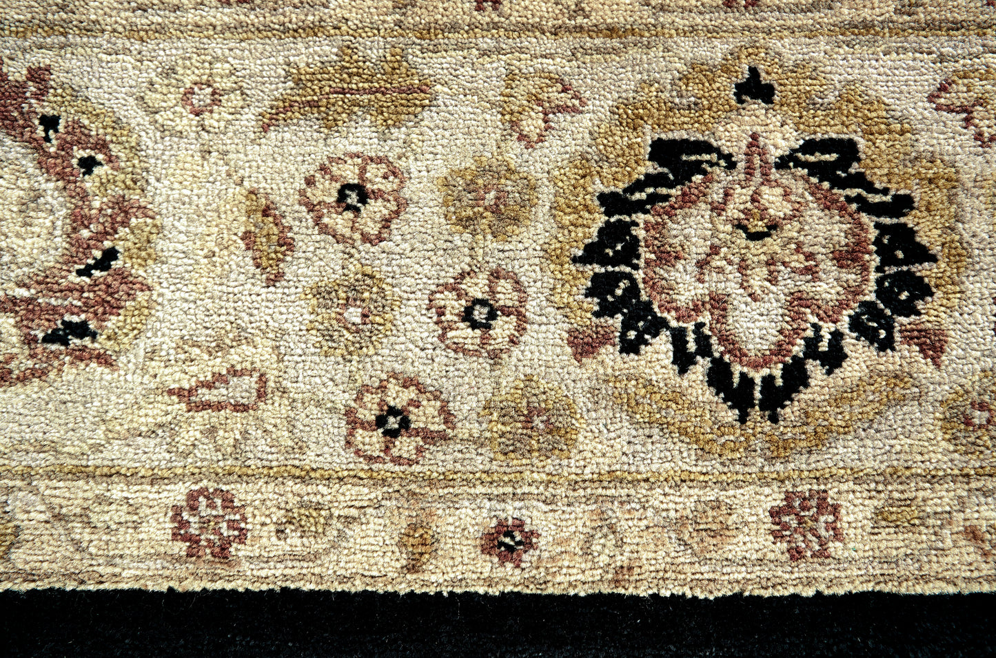 Drake Traditional/Vintage/Classic Oriental/Floral & Botanical Black/Gold - Feizy Rug