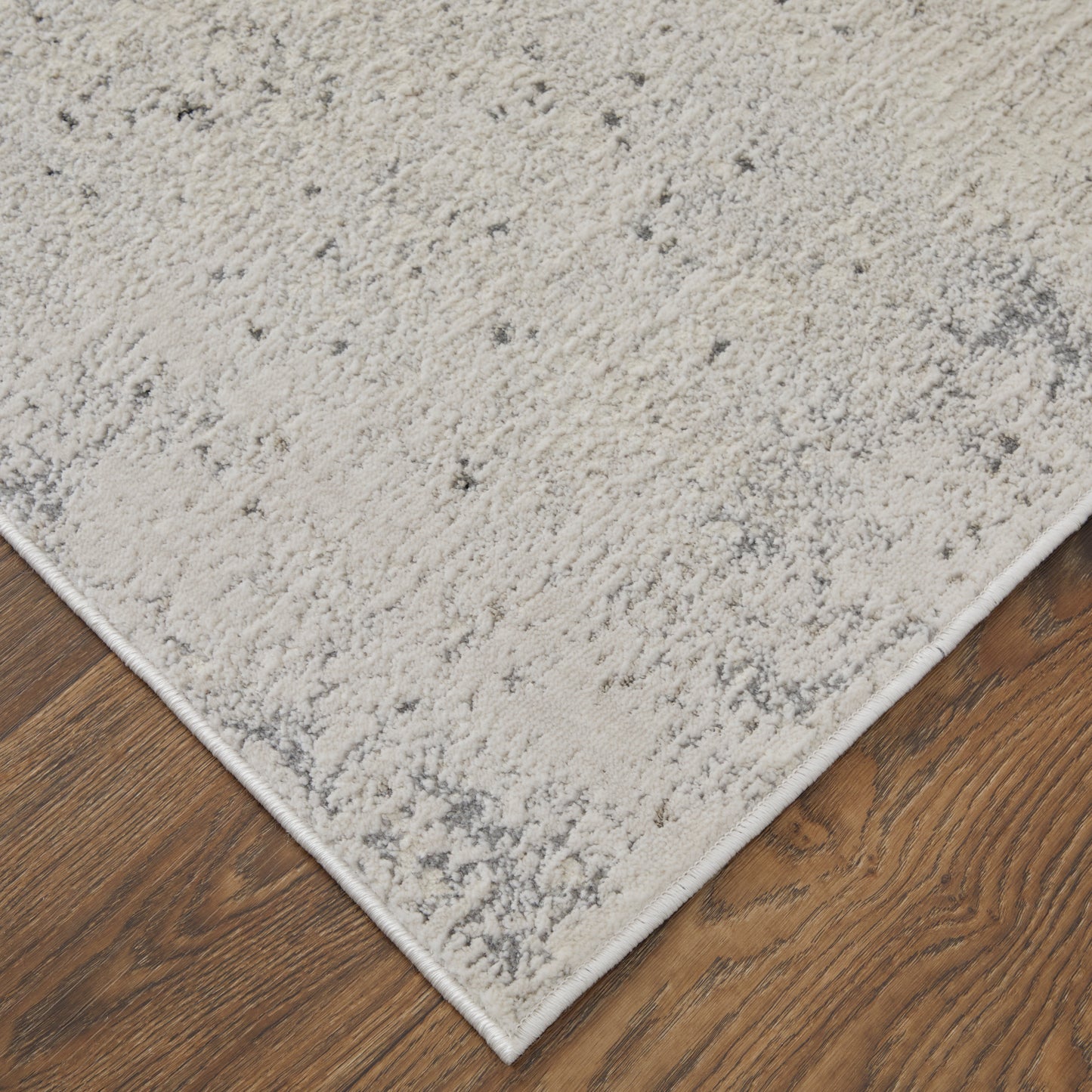 Astra Transitional/Industrial/Casual Abstract/Watercolor Ivory/Gray/Black - Feizy Rug
