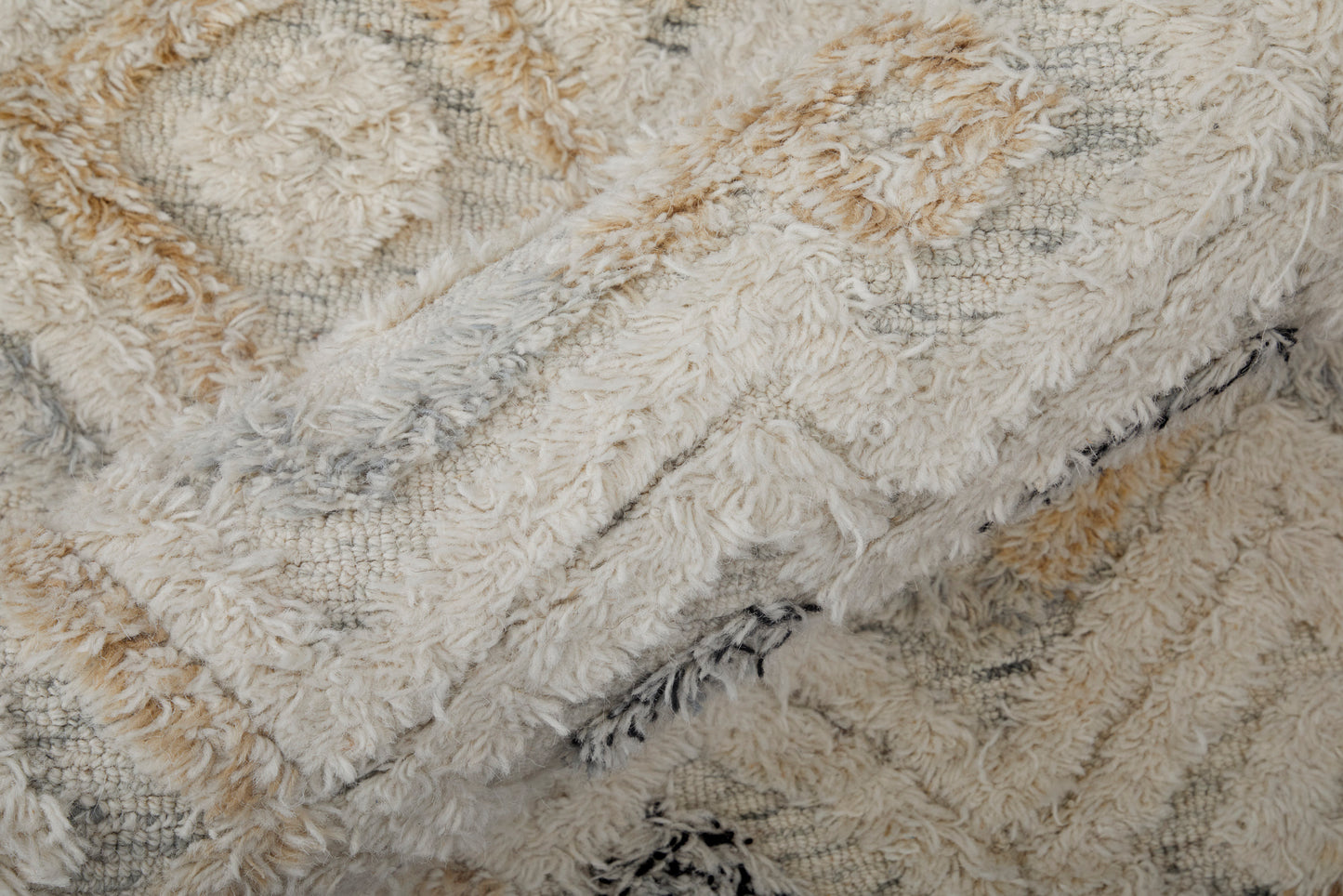 Anica Transitional/Bohemian & Eclectic/Moroccan Ivory/Gray/Black Area Rug