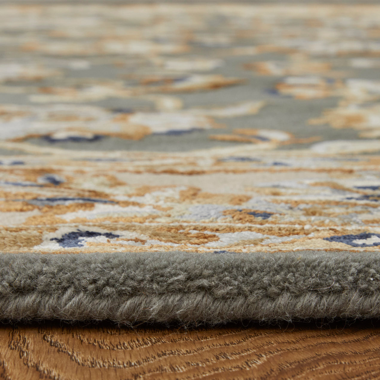 Prescott Traditional/French & Victorian/Bohemian & Eclectic Floral & Botanical/Bordered Taupe/Tan/Ivory - Feizy Rug