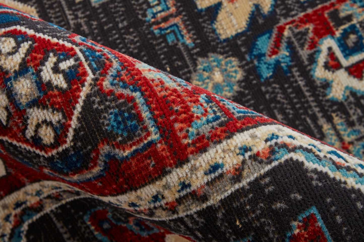 Nolan Transitional/Bohemian & Eclectic/Vintage Medallion/Persian/Distressed Red/Gray/Tan - Feizy Rug