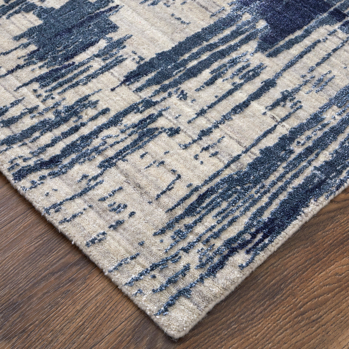 Eastfield Modern/Casual Abstract/Distressed Blue/Ivory 69AG - Feizy Rug