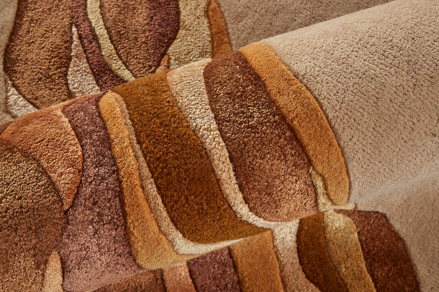 Serrano Transitional/Industrial/Casual Abstract/Watercolor Tan/Orange - Feizy Rug