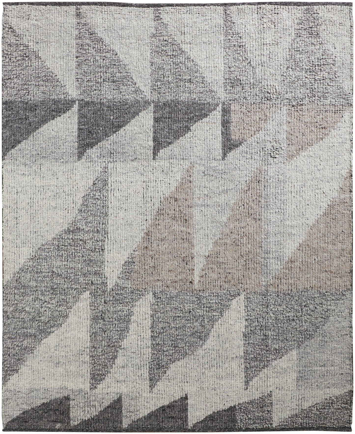 Alford Modern/Bohemian & Eclectic/Rustic Geometric/Gradient & Ombre Ivory/Gray/Taupe - Feizy Rug