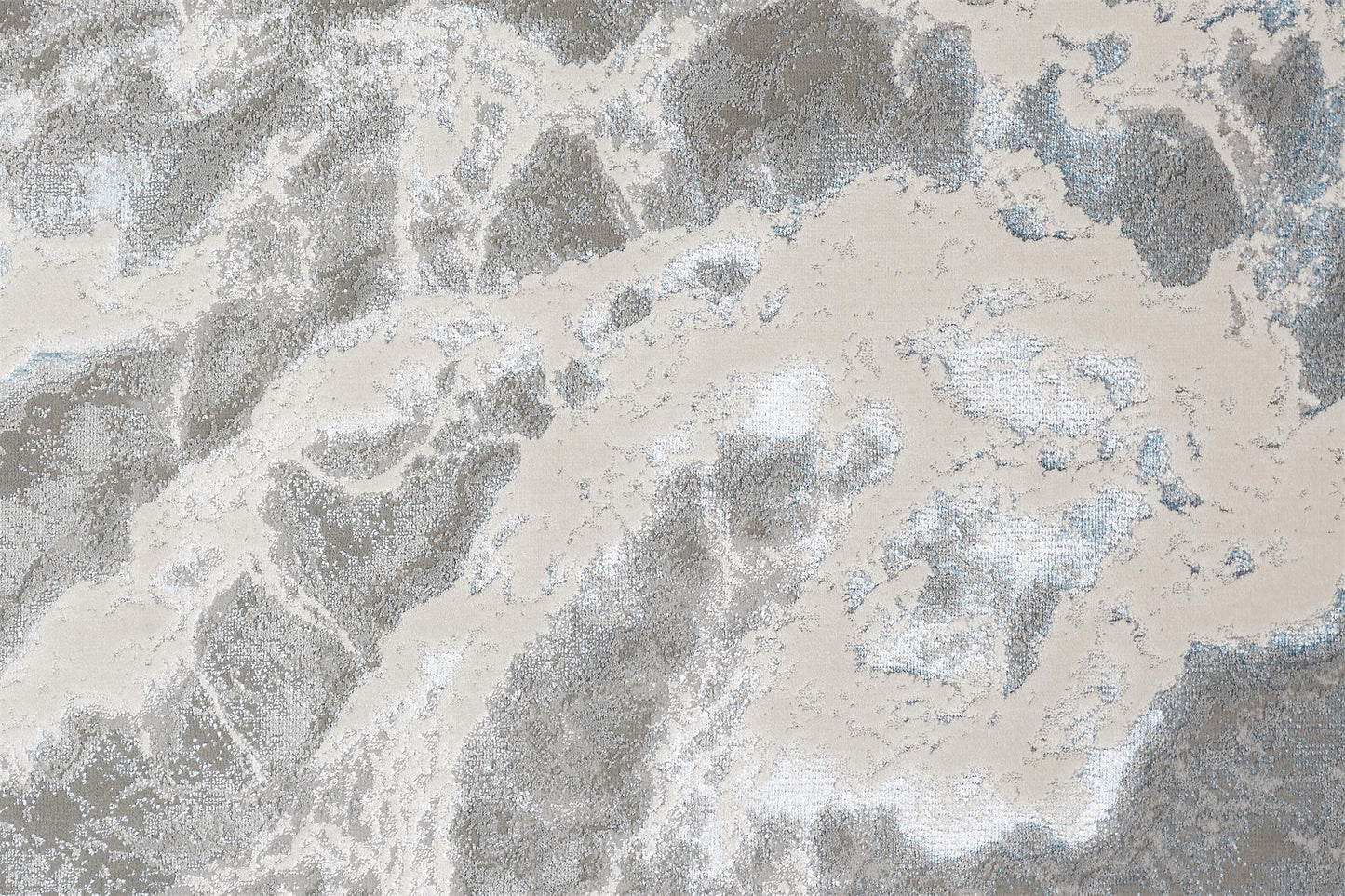 Azure Modern/Industrial/Casual Silver/Gray/Ivory Accent Rug