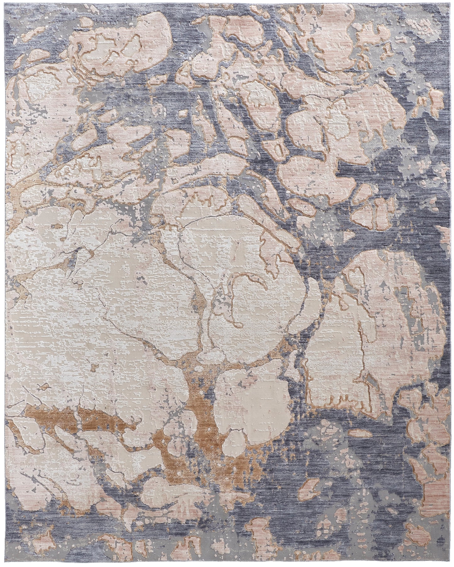 Laina Transitional/Casual Tan/Blue Accent Rug