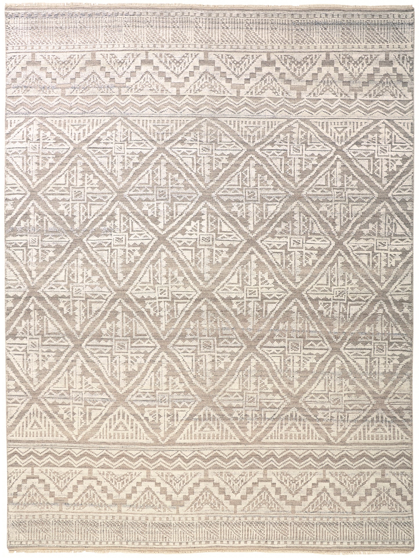 Payton Transitional/Farmhouse/Scandinavian Diamond/Trellis & Lattice Ivory/Tan/Gray - Feizy Rug