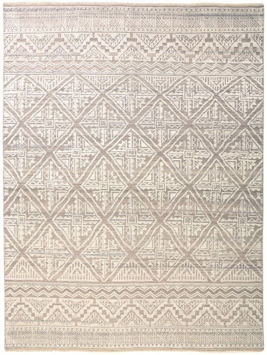 Payton Transitional/Farmhouse/Scandinavian Diamond/Trellis & Lattice Ivory/Tan/Gray - Feizy Rug