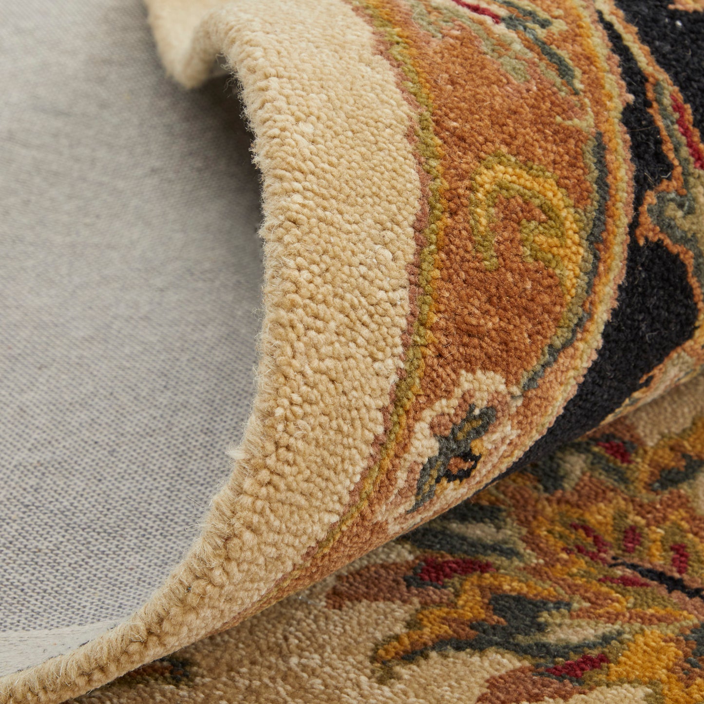 Wagner Traditional/Classic/Vintage Oriental/Persian/Bordered Tan/Brown/Black - Feizy Rug