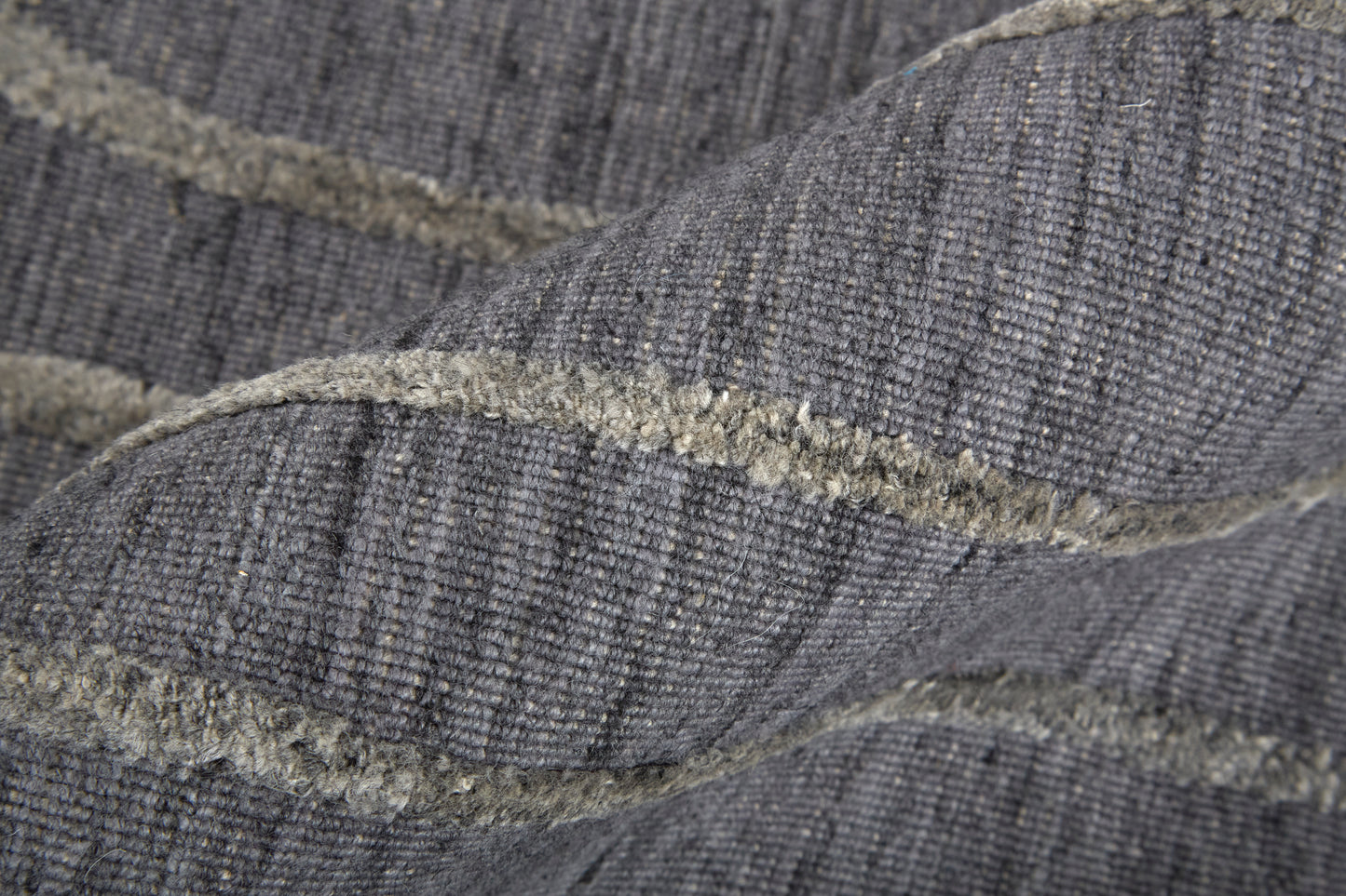 Haverhill Transitional/Casual Solid/Stripes Gray/Silver - Feizy Rug