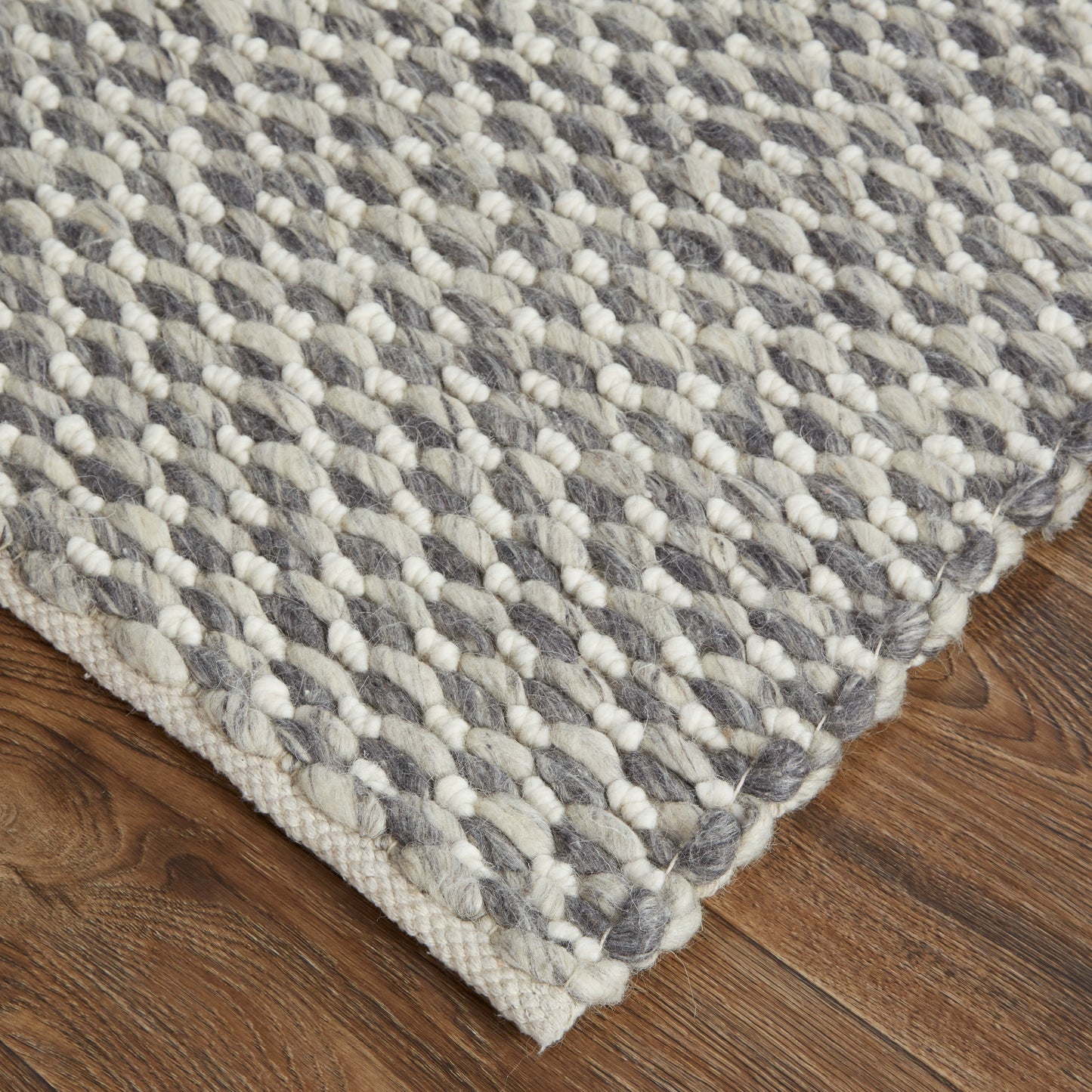 Berkeley Transitional/Scandinavian Solid Gray/Ivory - Feizy Rug