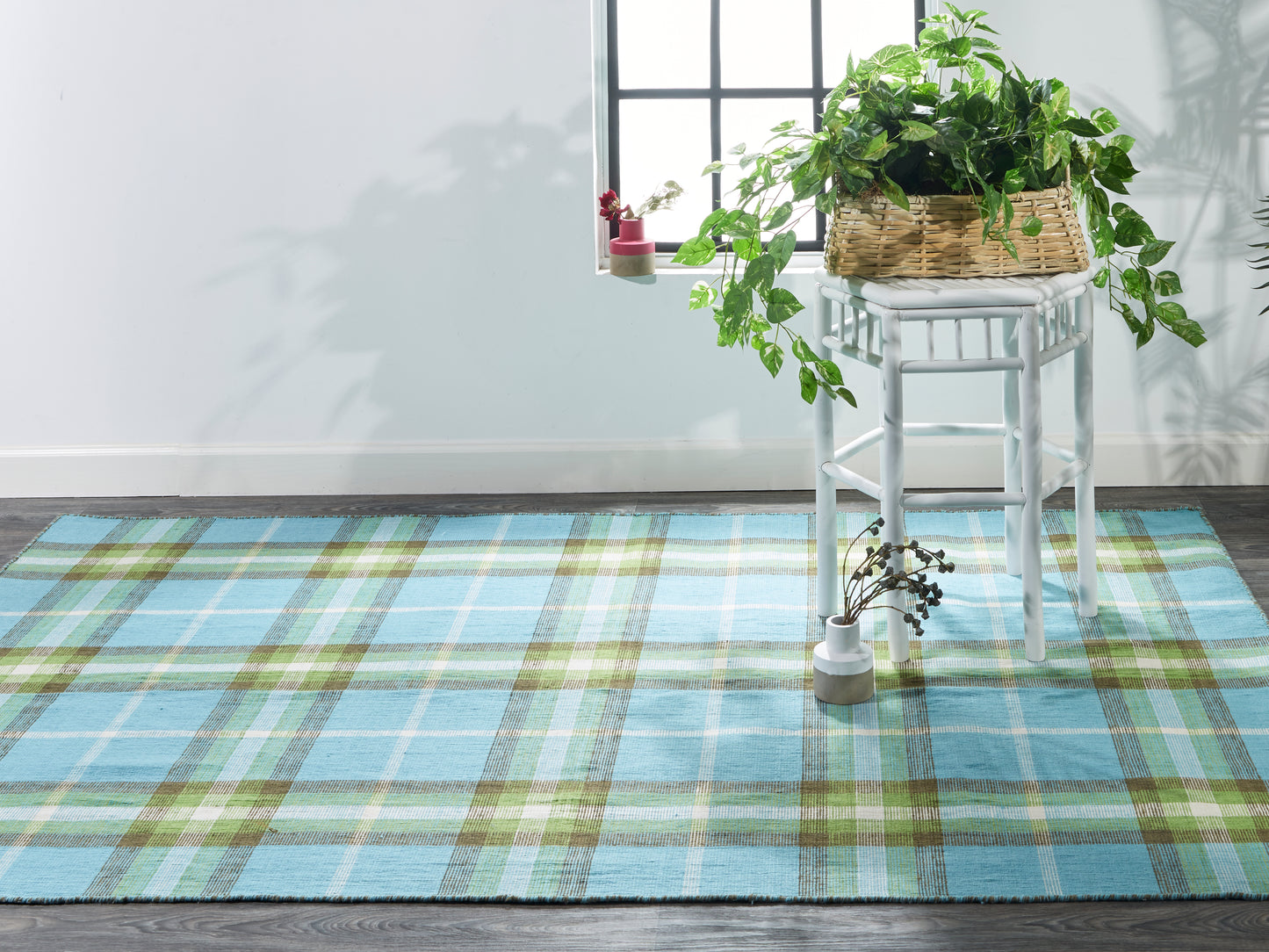 Crosby Transitional/Rustic Plaid Blue/Green/Black - Feizy Rug