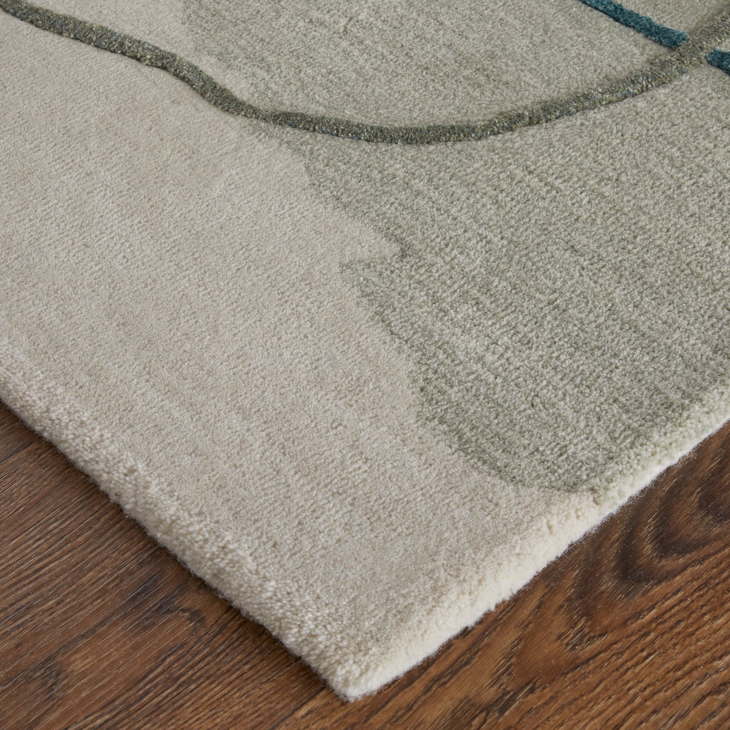 Anya Transitional/Industrial/Casual Abstract/Watercolor Blue/Gray/Ivory - Feizy Rug