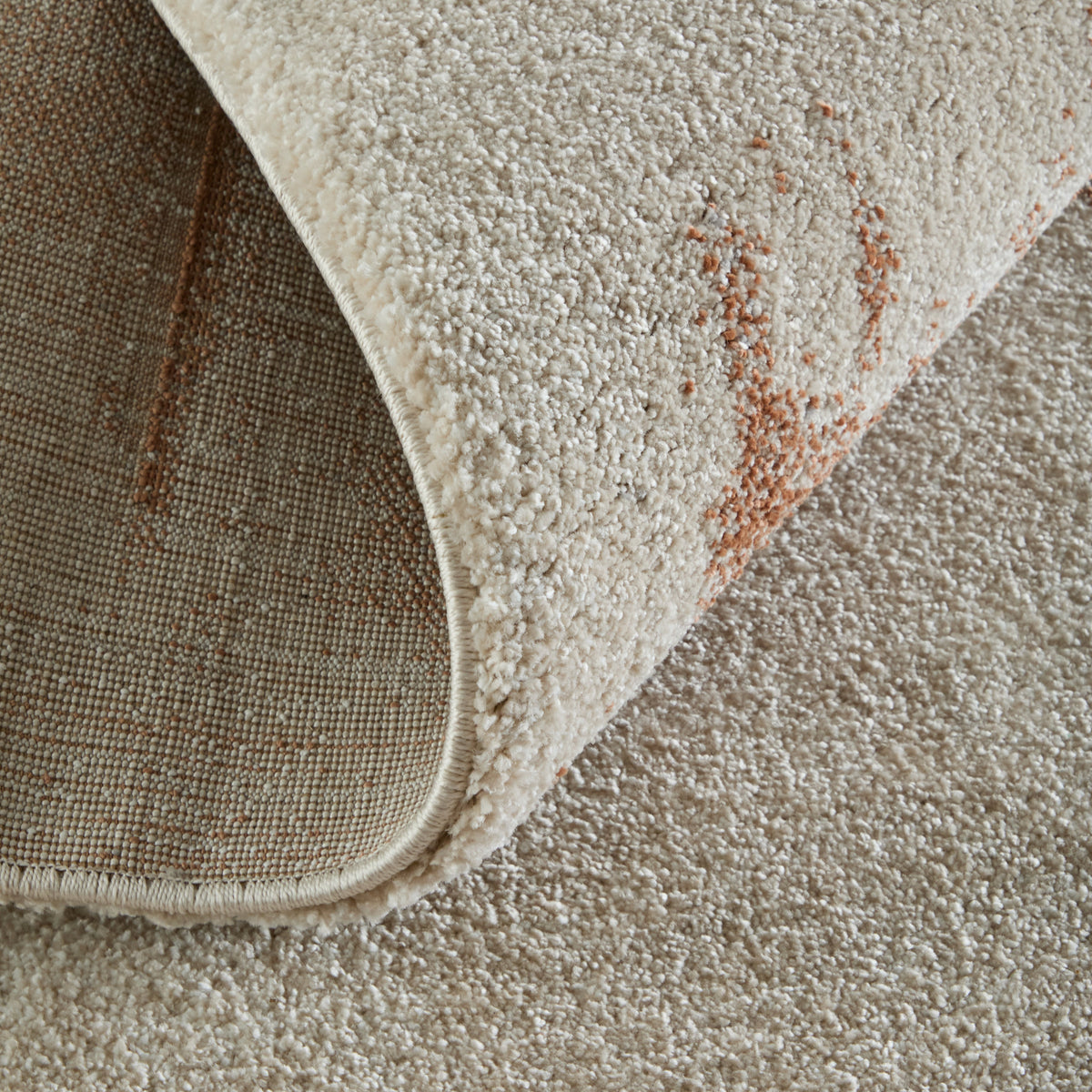 Gilmore Modern/Industrial Abstract Ivory/Orange/Gray - Feizy Rug