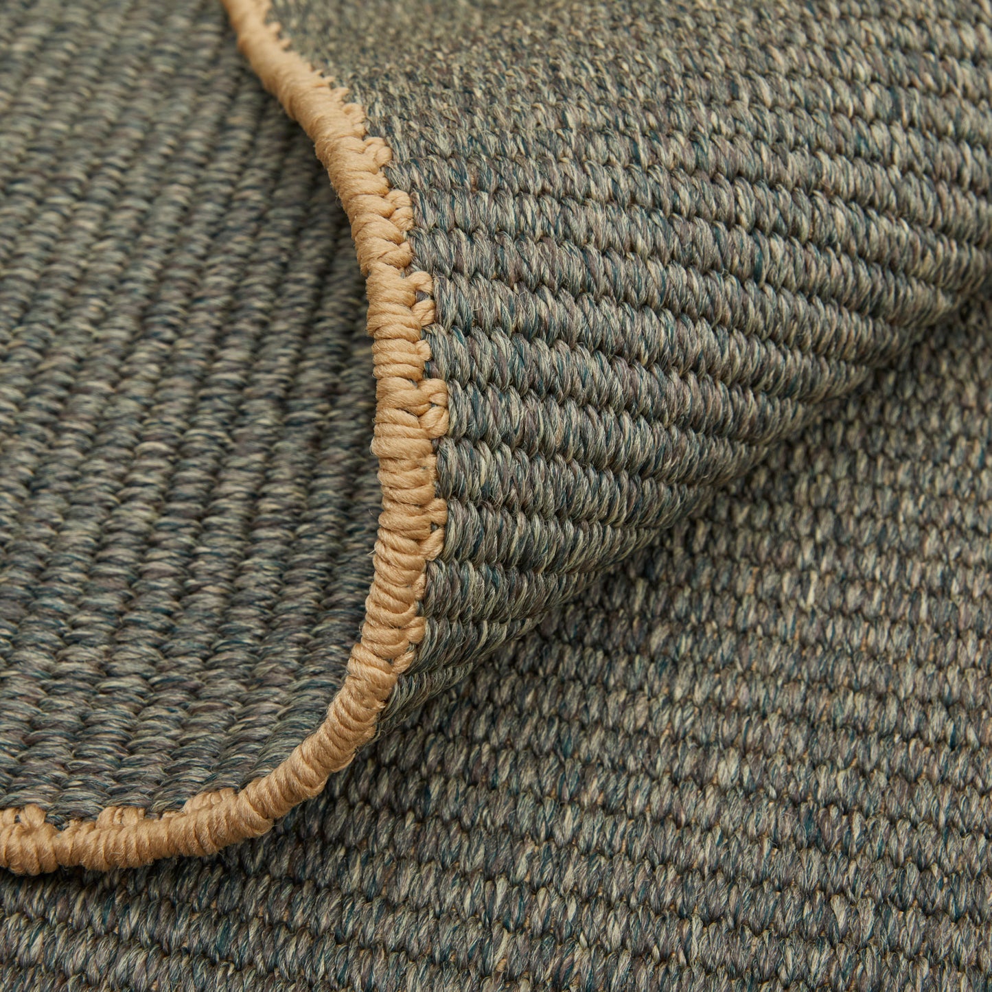 Theo Modern/Casual Solid Green/Tan - Feizy Rug