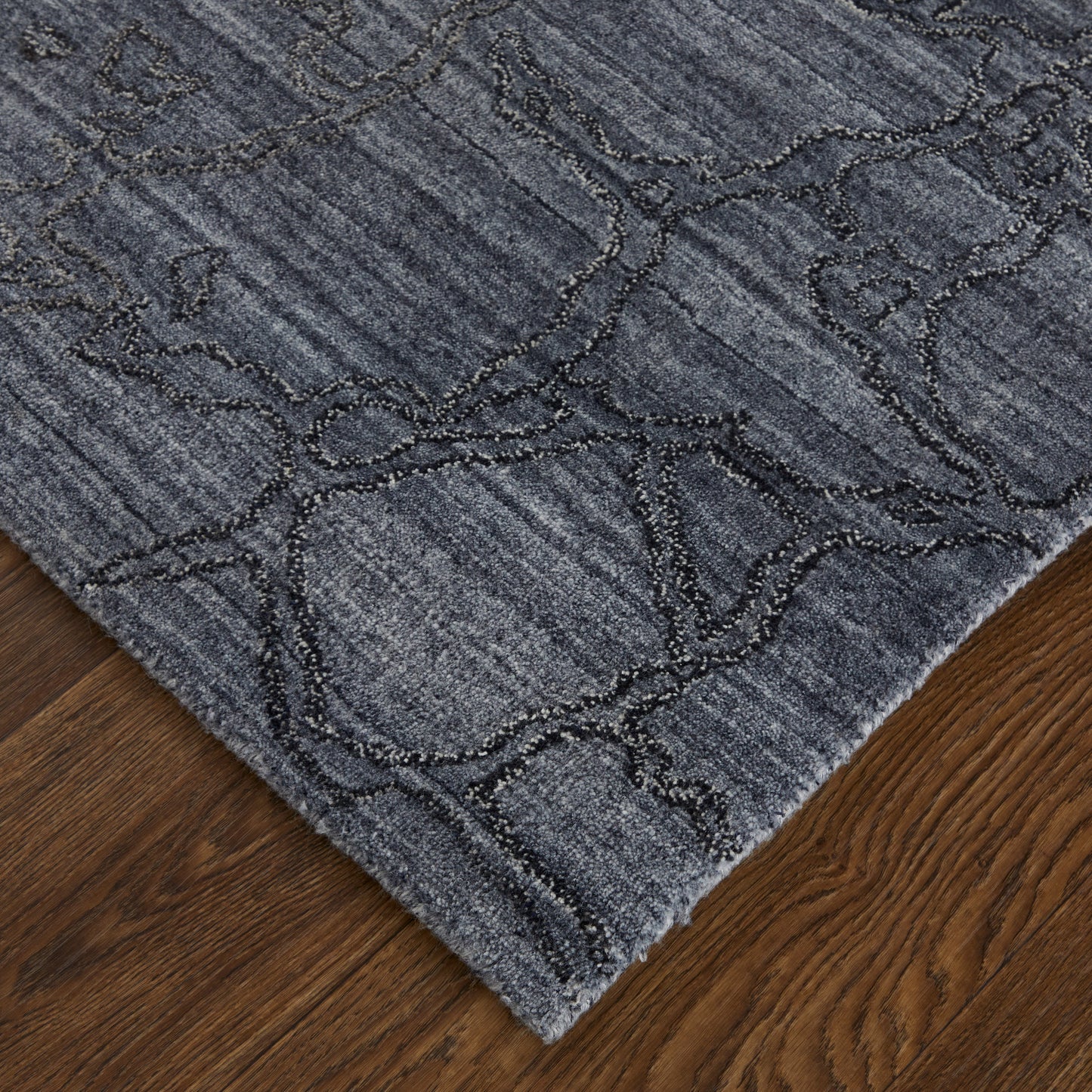 Whitton Modern/Industrial/Casual Gray/Blue Accent Rug