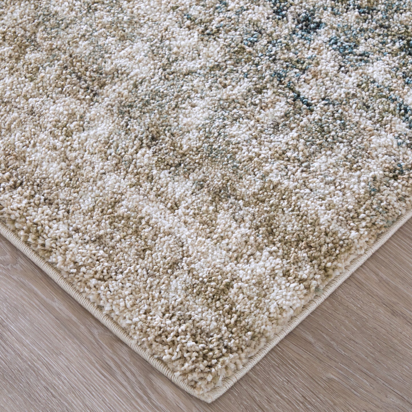 Richmond Modern/Industrial Abstract/Distressed Ivory/Blue/Green - Feizy Rug