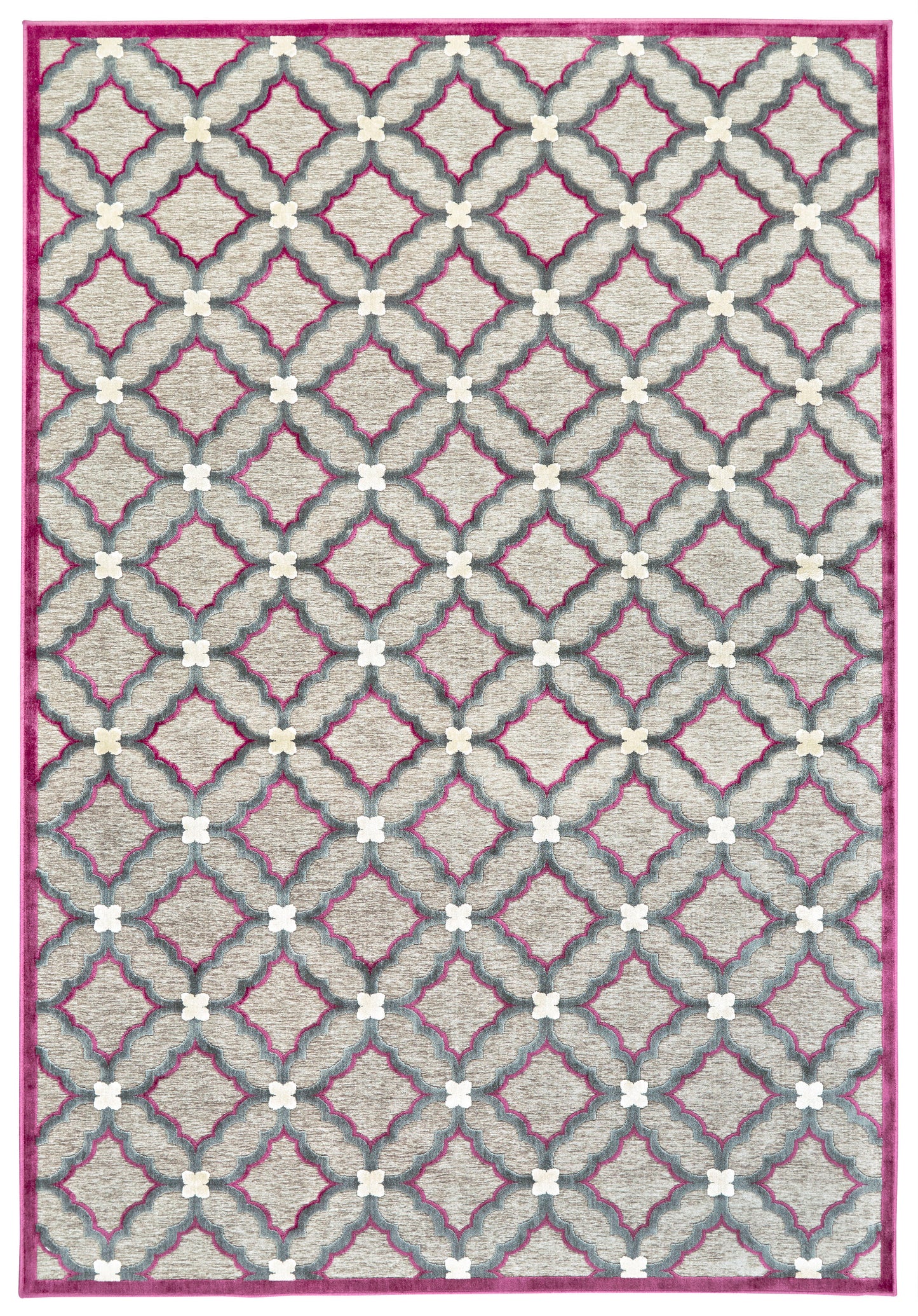 Saphir Rubus Modern/Mid-Century Modern Geometric/Abstract Taupe/Gray/Purple - Feizy Rug