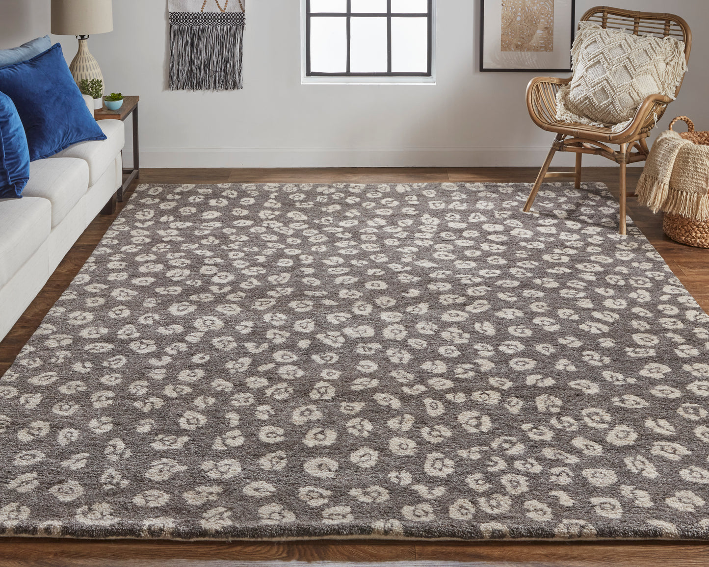 Seneca Transitional/Farmhouse/Casual Animal Print/Distressed Brown/Tan - Feizy Rug