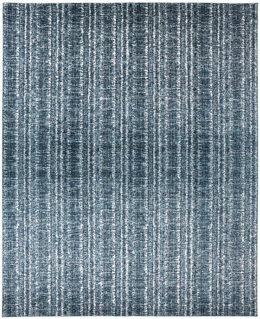 Remmy Transitional/Casual/Farmhouse Solid/Stripes Blue/Ivory - Feizy Rug