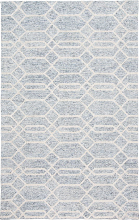 Belfort Transitional/Cottage/Farmhouse Blue/Ivory Area Rug