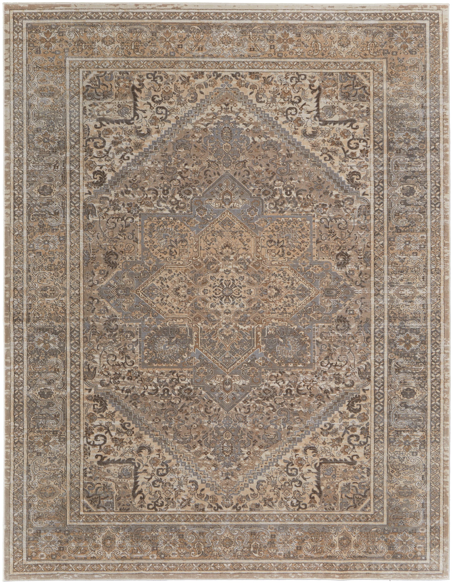 Celene Traditional/Vintage/Casual Tan/Brown/Ivory Accent Rug