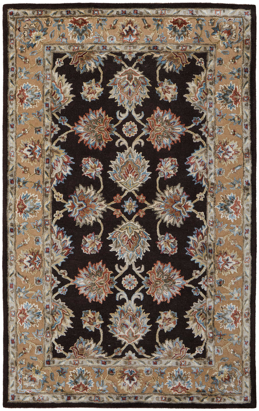 Prescott Traditional/Classic/French & Victorian Floral & Botanical/Oriental/Bordered Brown/Tan/Orange - Feizy Rug