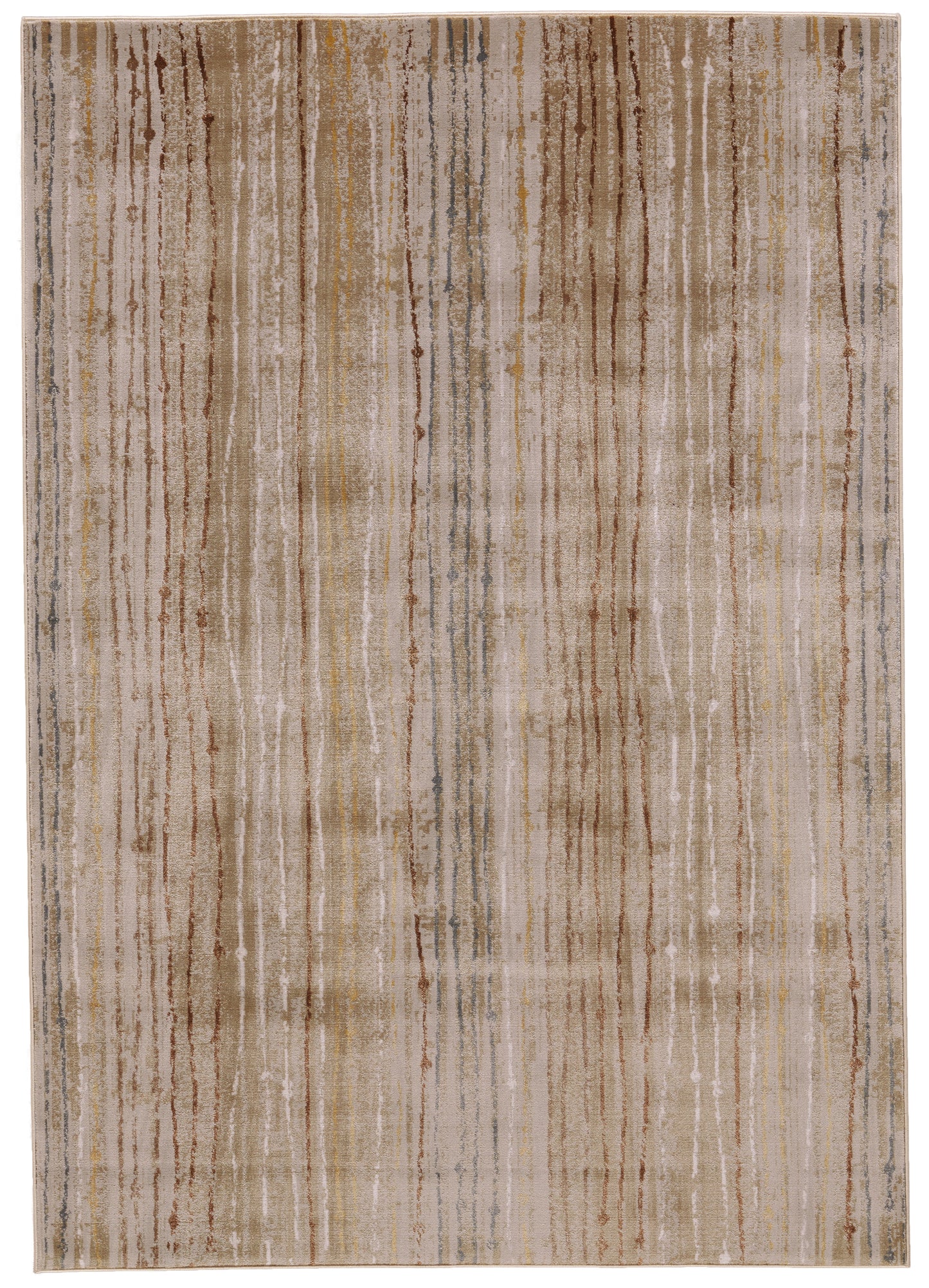 Cannes Transitional/Scandinavian Stripes Tan/Gray/Brown - Feizy Rug