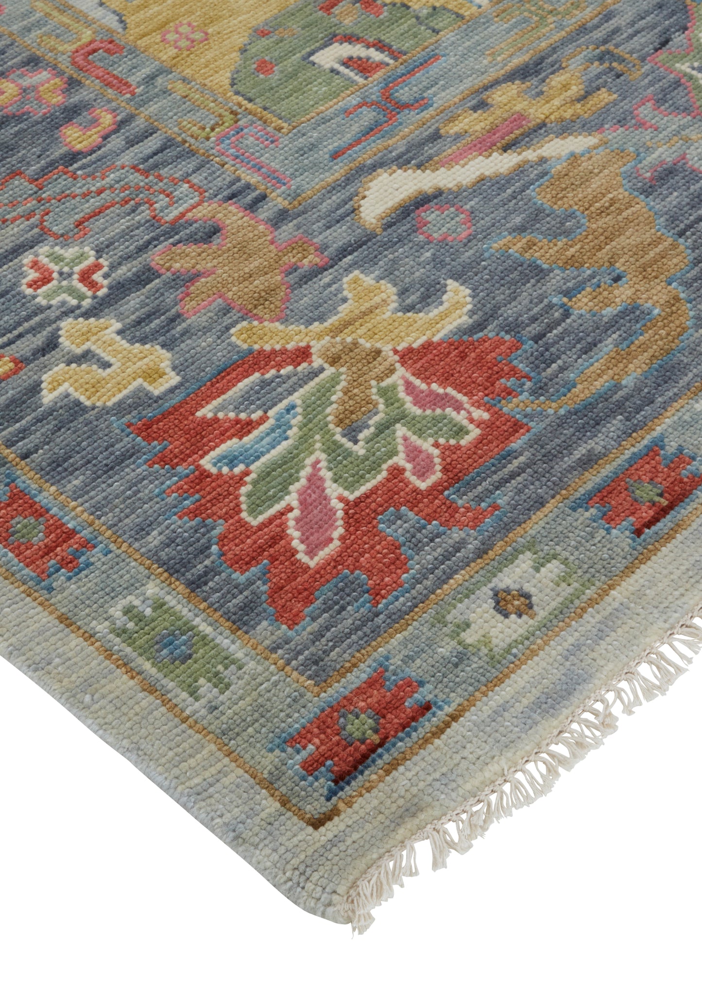 Karina Traditional/Persian/Craftsman Blue/Gray/Gold Area Rug