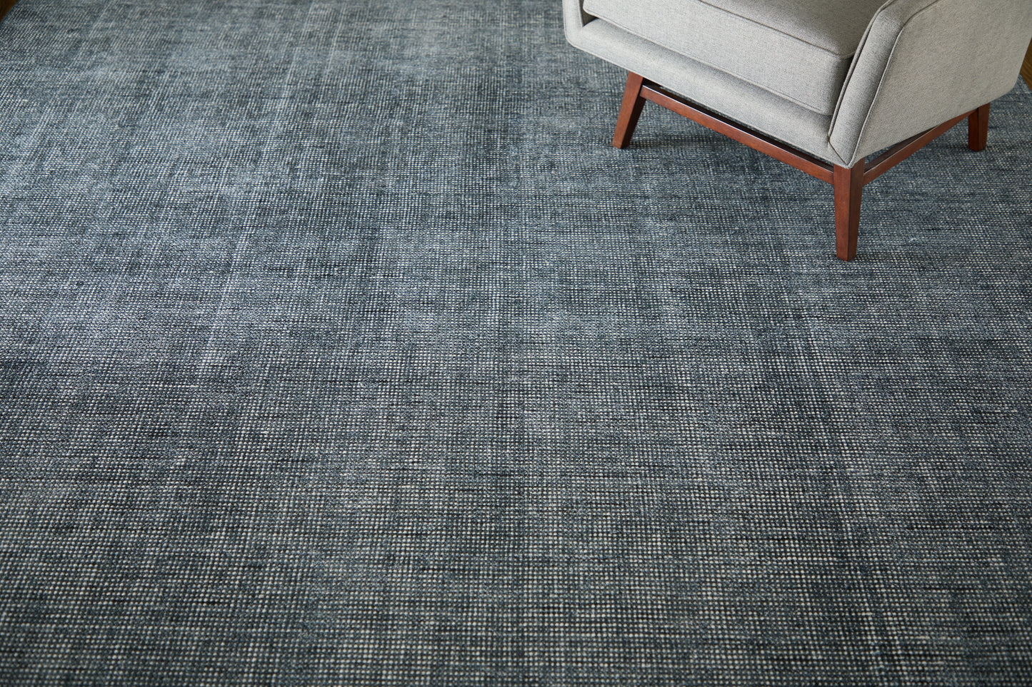 Fleetwood Modern/Casual Solid Blue - Feizy Rug