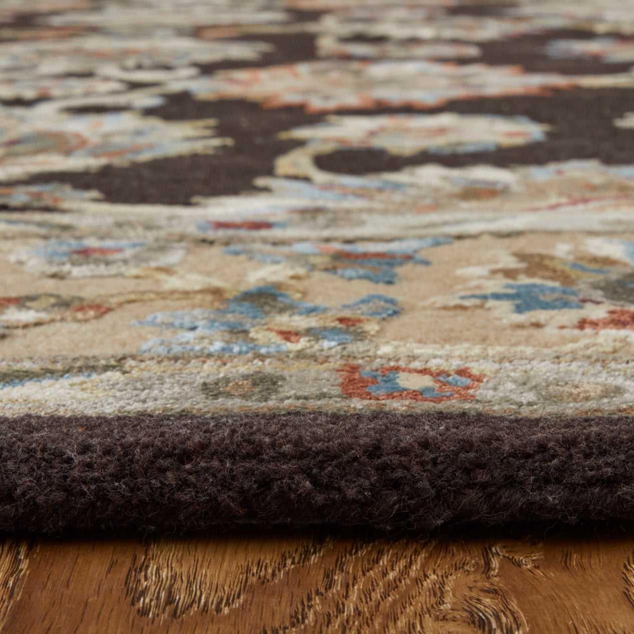 Prescott Traditional/Classic/French & Victorian Floral & Botanical/Oriental/Bordered Brown/Tan/Orange - Feizy Rug